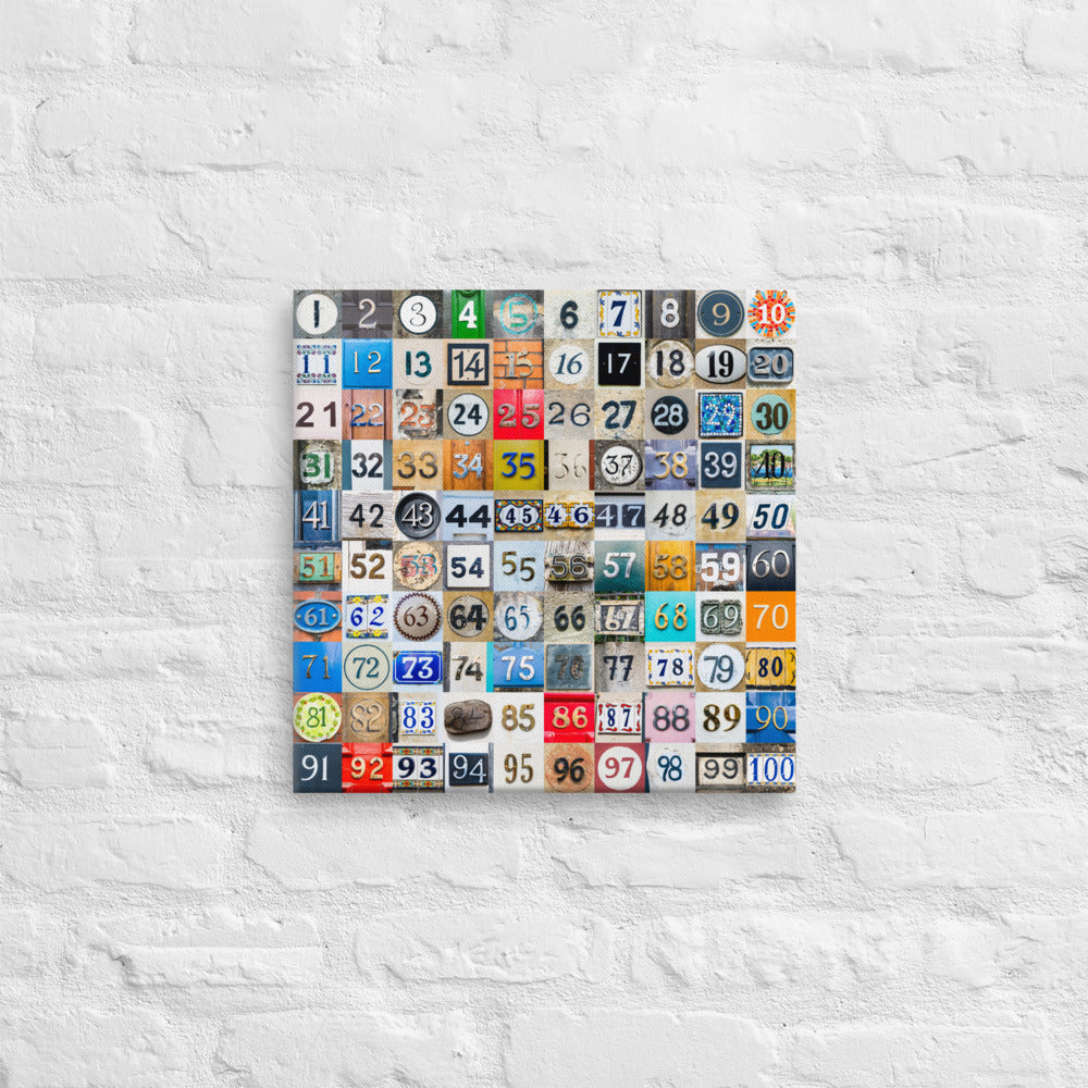 Bristol UK - 1 to 100 (Canvas)