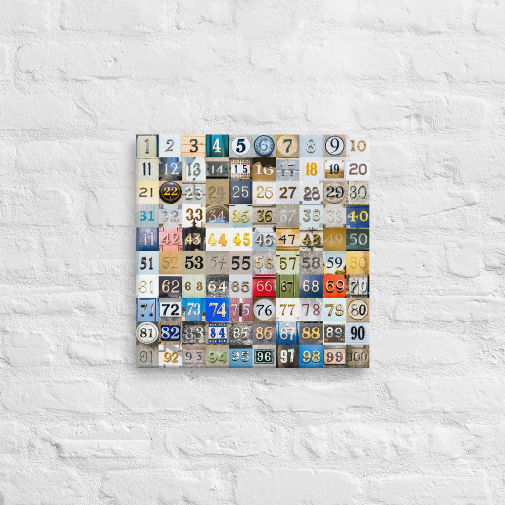 Bath UK - 1 to 100 (Canvas)