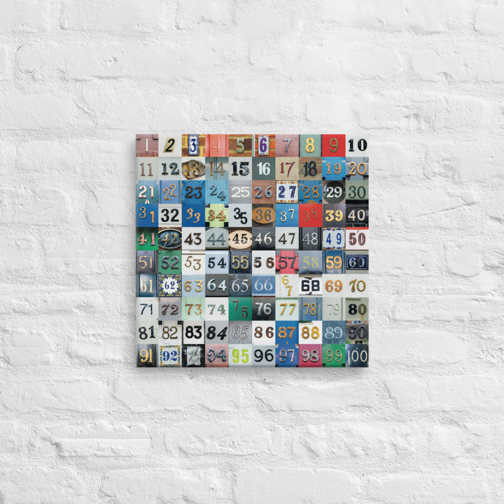 Canterbury UK - 1 to 100 (Canvas)