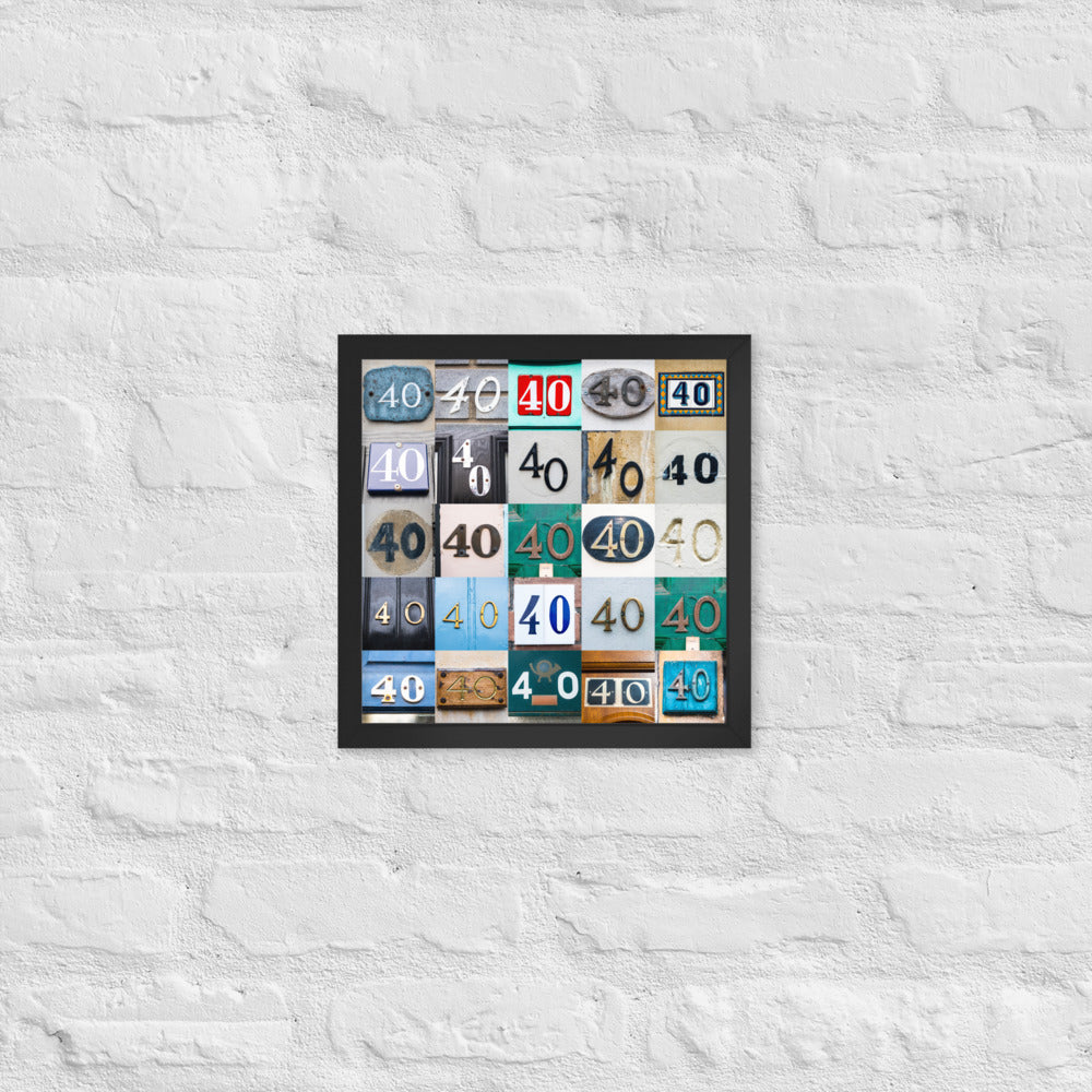 Bristol UK - 40 year - Framed Poster (in)